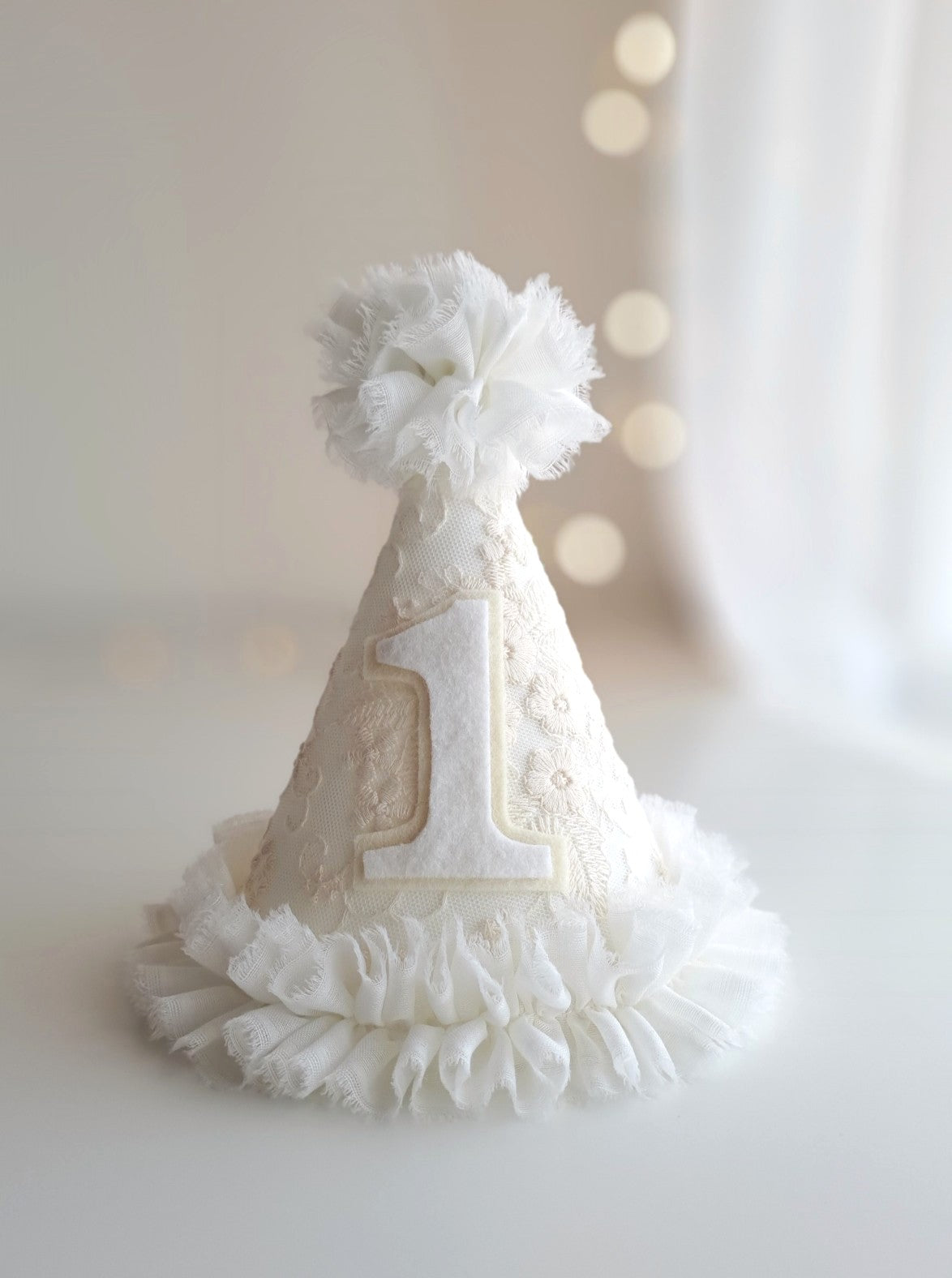 Celeste, Ivory Lace Party Hat