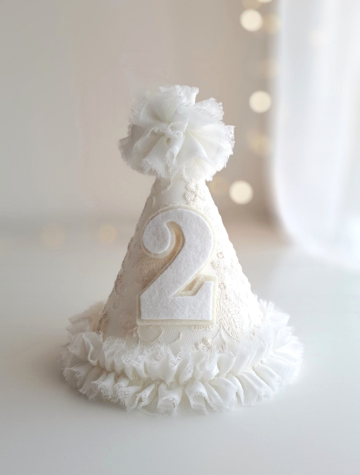Celeste, Ivory Lace Party Hat
