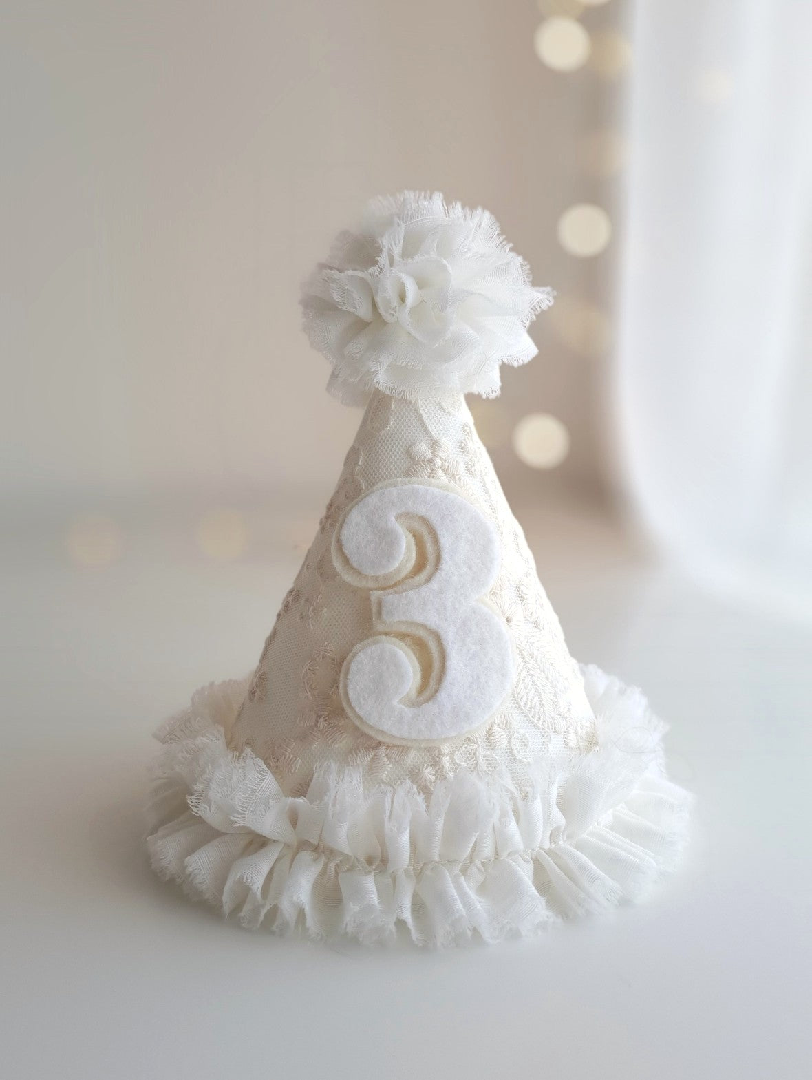 Celeste, Ivory Lace Party Hat