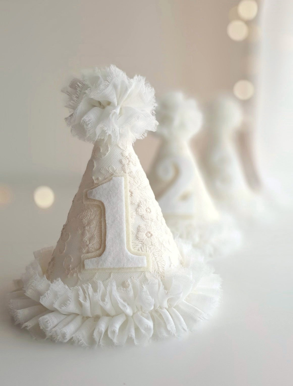 Celeste, Ivory Lace Party Hat