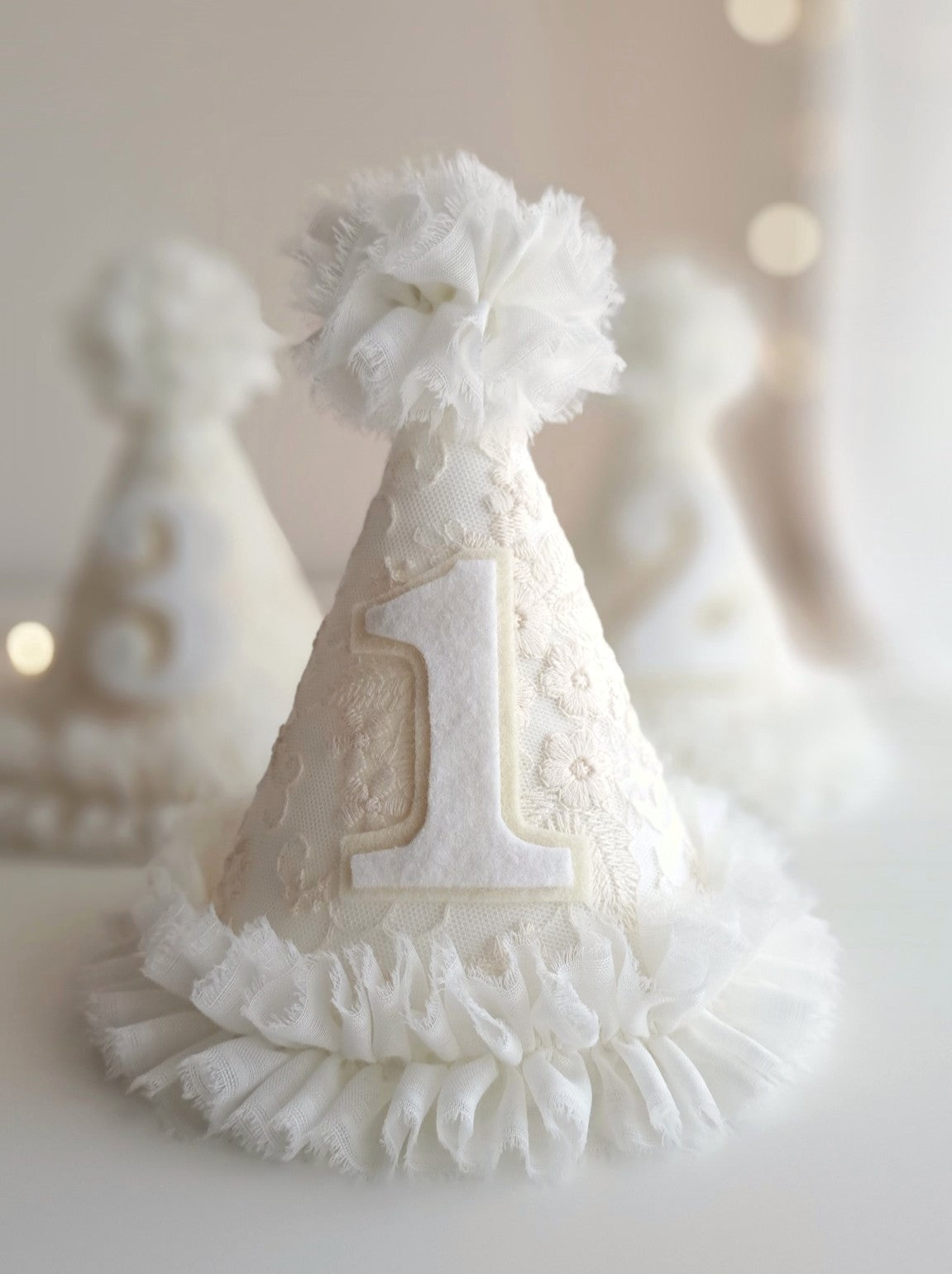 Celeste, Ivory Lace Party Hat