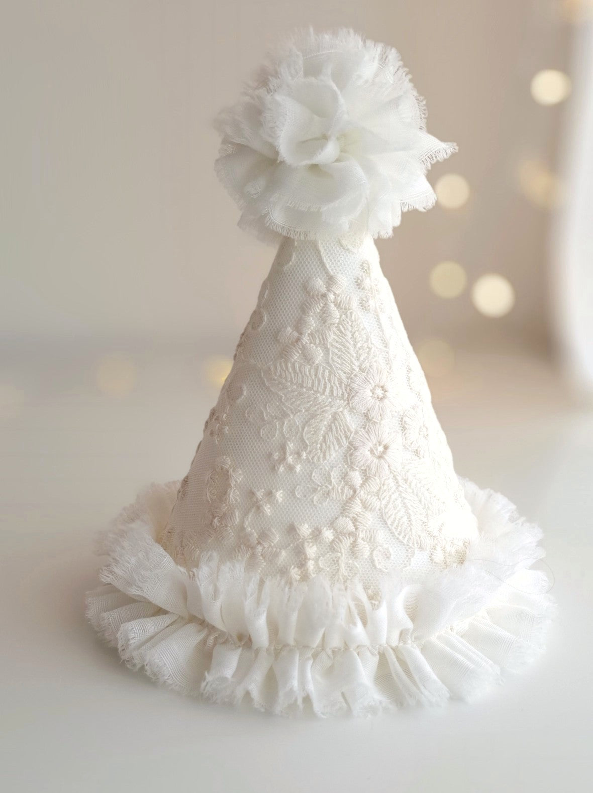 Celeste, Ivory Lace Party Hat