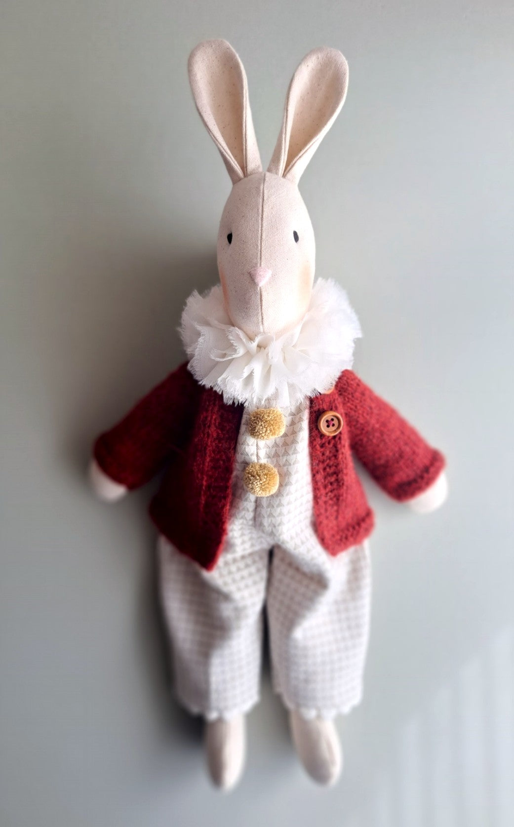 Gerald Bunny, Handmade Stuffed Rabbit