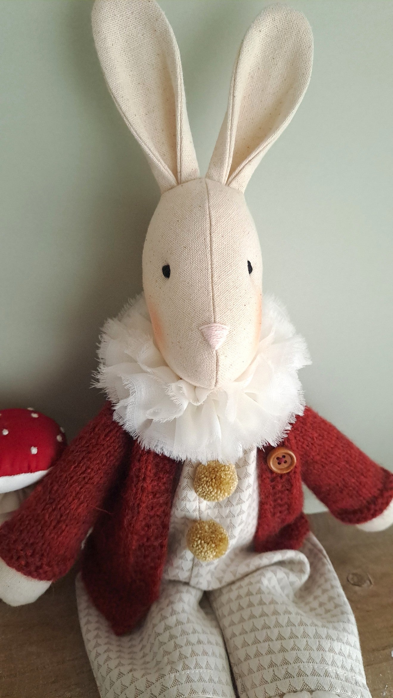 Gerald Bunny, Handmade Stuffed Rabbit