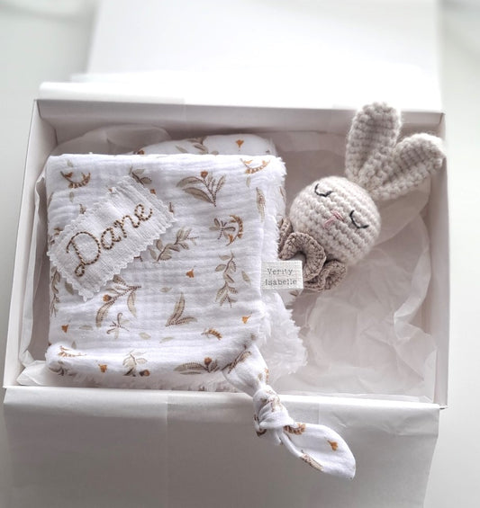 Personalized Bunny Snuggle Comforter - Beige