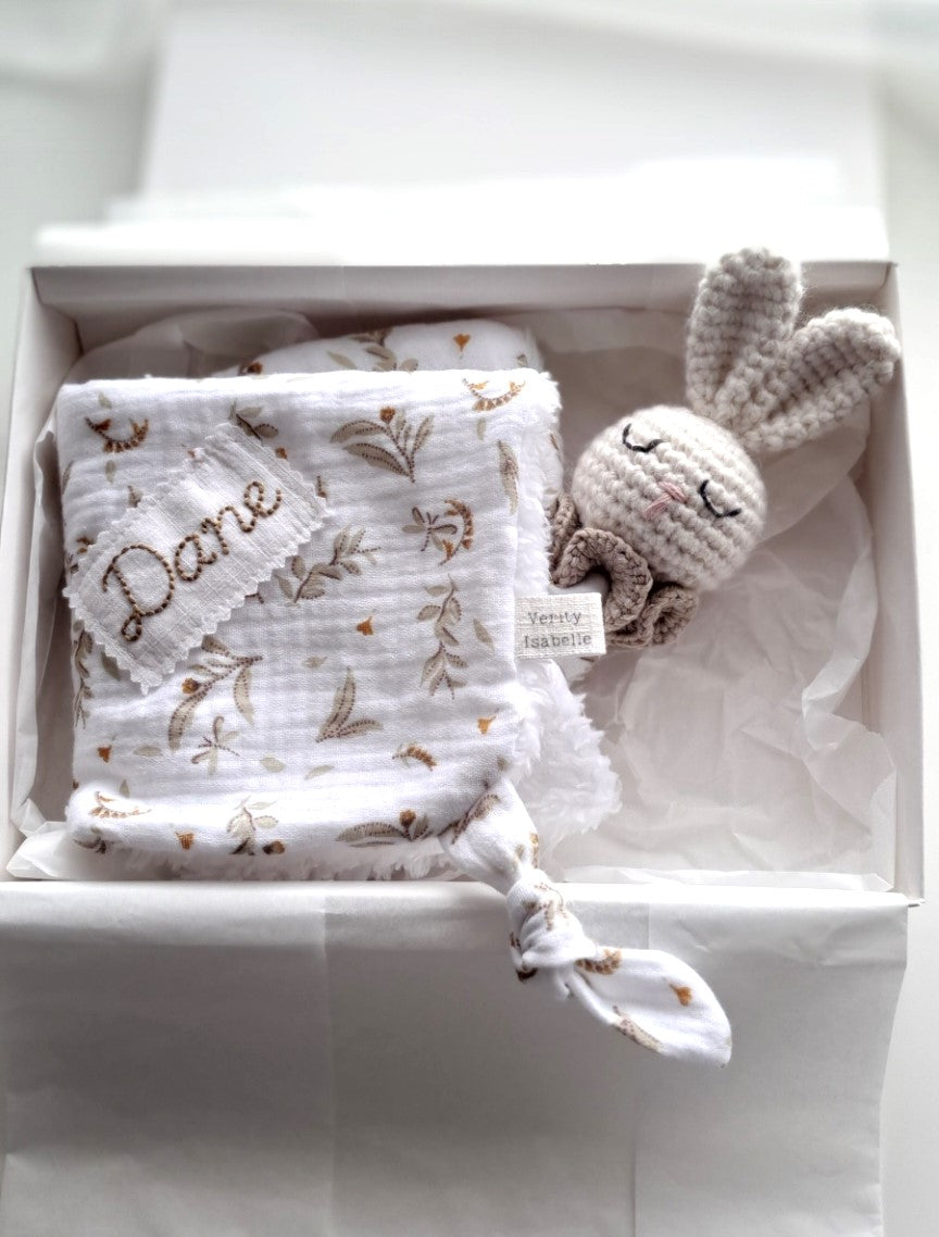 Personalized Bunny Snuggle Comforter - Beige