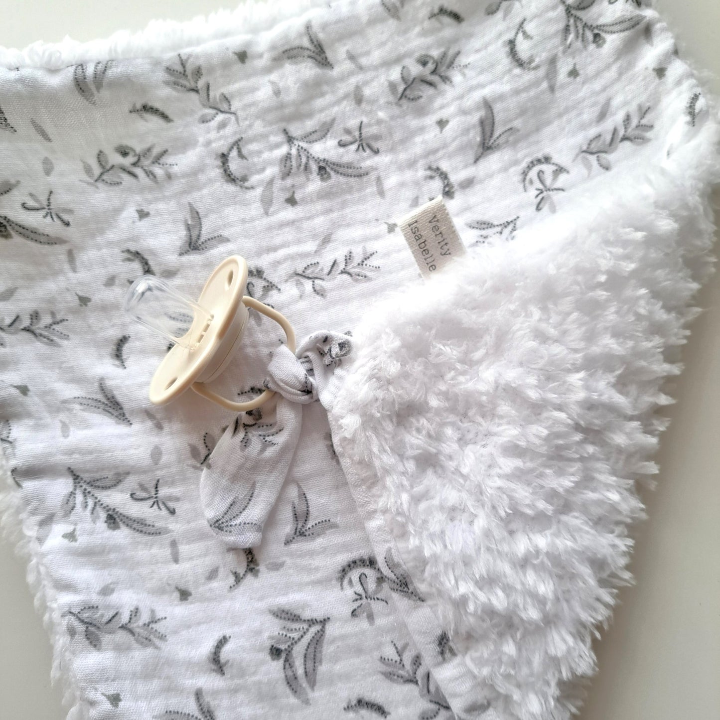 Personalized Bunny Snuggle Comforter - Grey