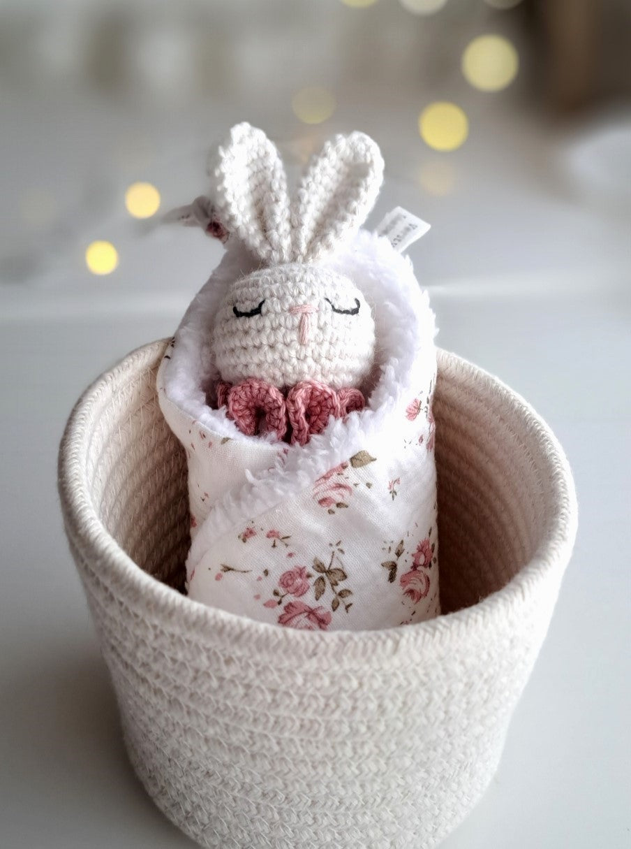Personalized Bunny Snuggle Comforter - Pink