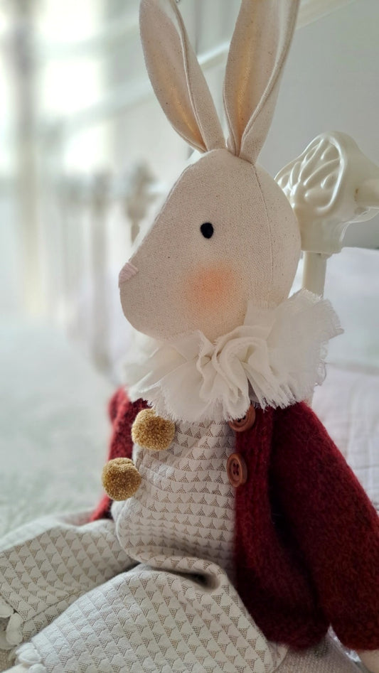 Gerald Bunny, Handmade Stuffed Rabbit